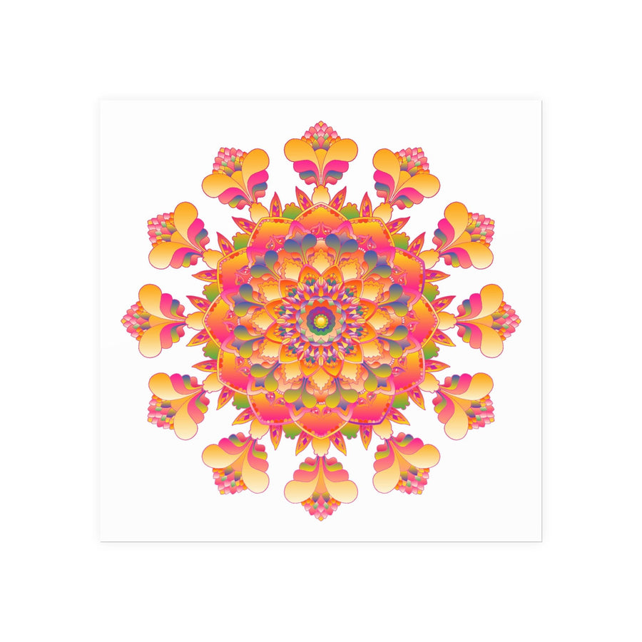 Vibrant Mandala Poster - Colorful & Intricate Poster - Blululi