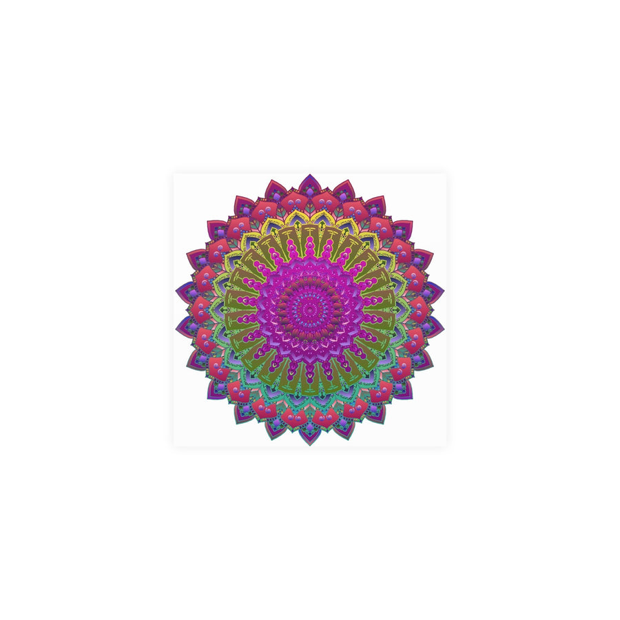Vibrant Mandala Poster - Geometric Art Print Poster - Blululi