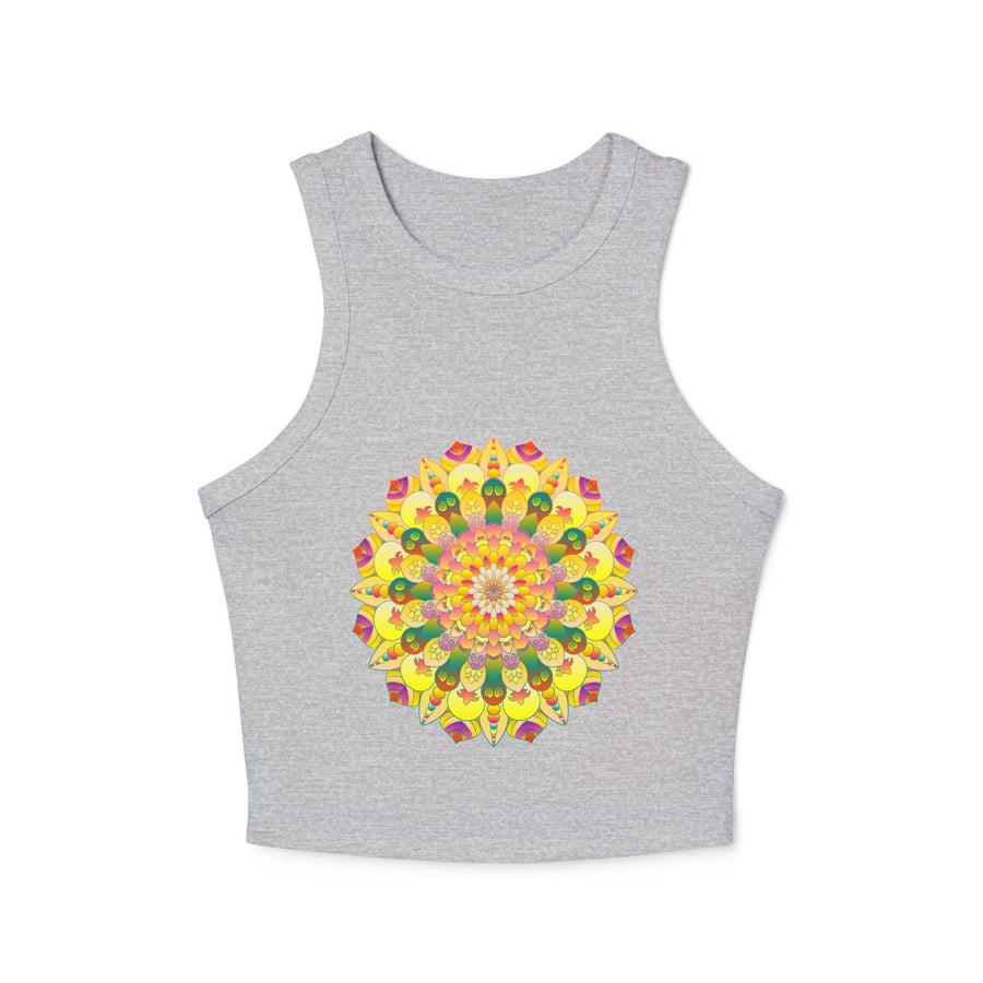 Vibrant Mandala Racerback Tank Top Tank Top - Blululi
