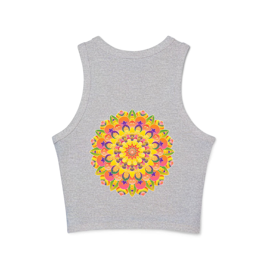 Vibrant Mandala Racerback Tank Top Tank Top - Blululi
