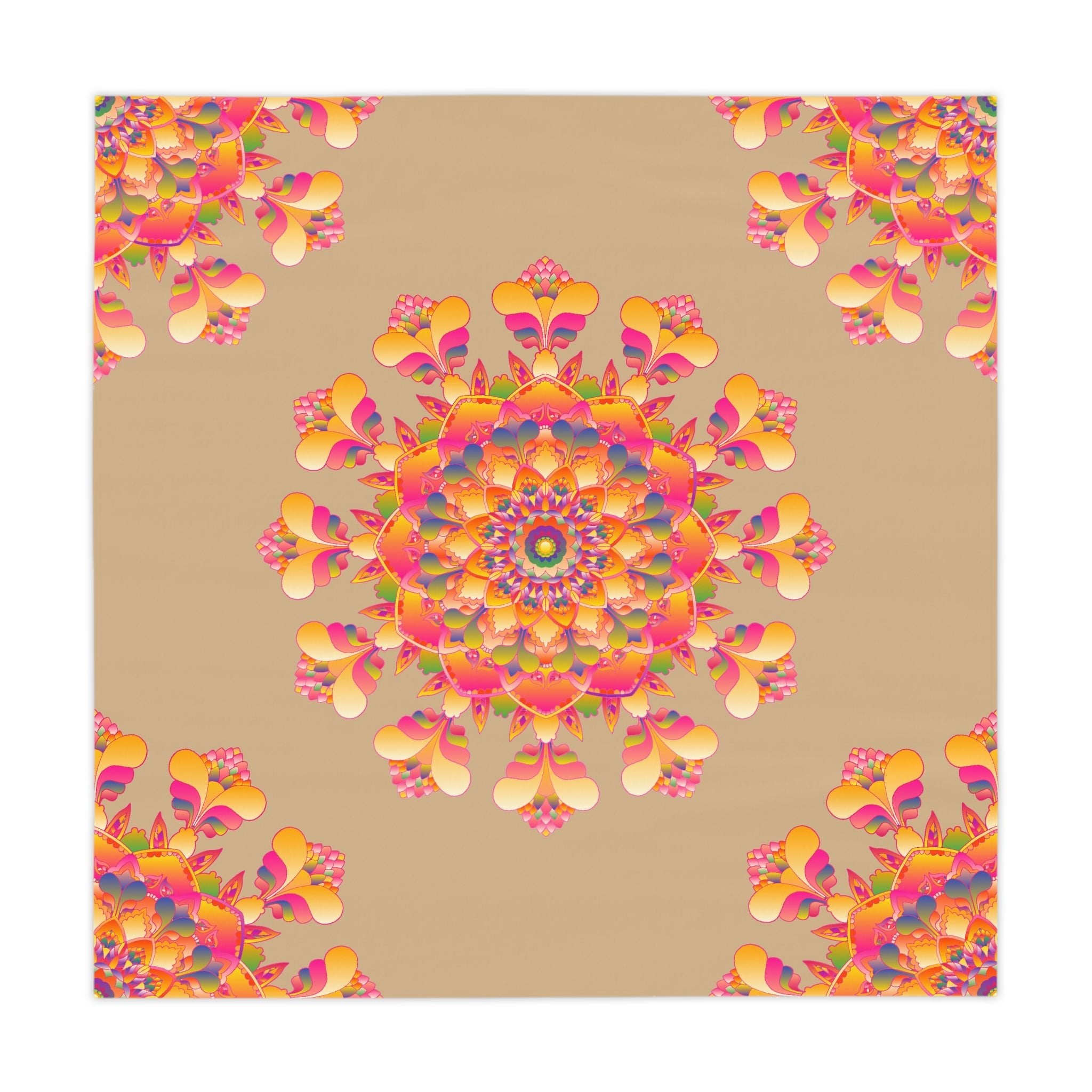 Vibrant Mandala Tablecloth - Colorful Sand Art Home Decor - Blululi