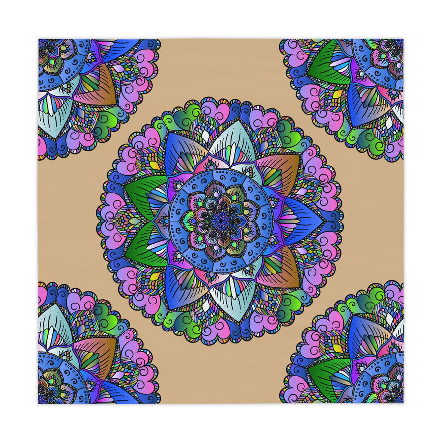 Vibrant Mandala Tablecloth - Indian Art Decor Home Decor - Blululi