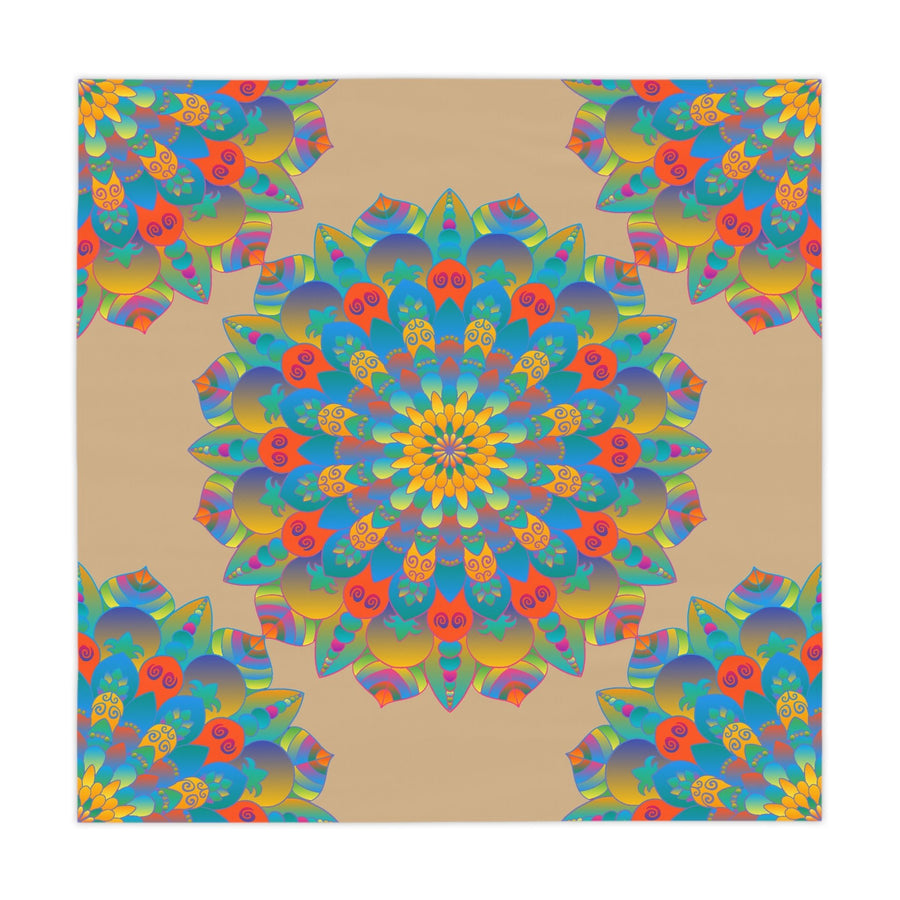 Vibrant Mandala Tablecloth - Spiritual Decor Home Decor - Blululi