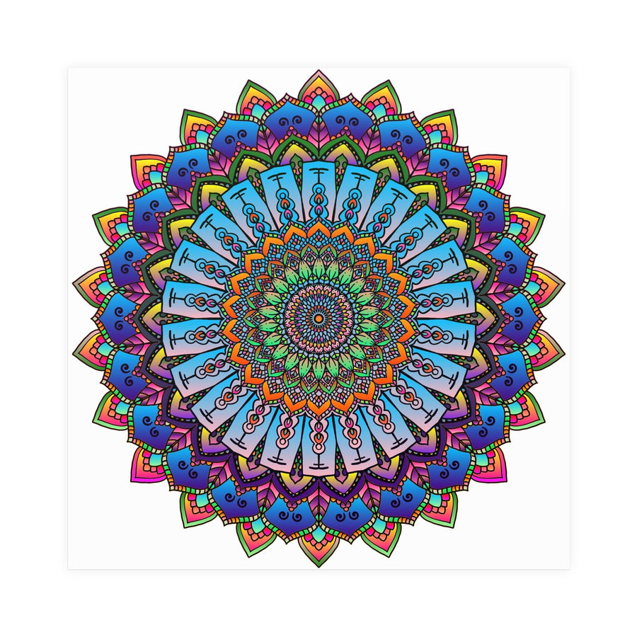 Vibrant Mandala Wall Art - Colorful & Intricate Design Poster - Blululi