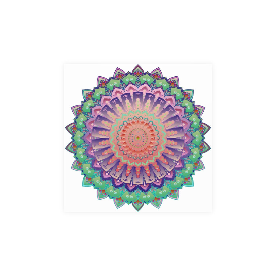Vibrant Mandala Wall Art Poster - Colorful & Intricate Poster - Blululi