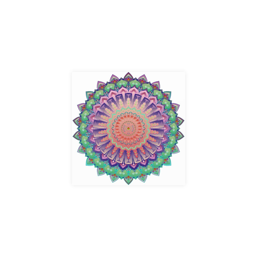 Vibrant Mandala Wall Art Poster - Colorful & Intricate Poster - Blululi