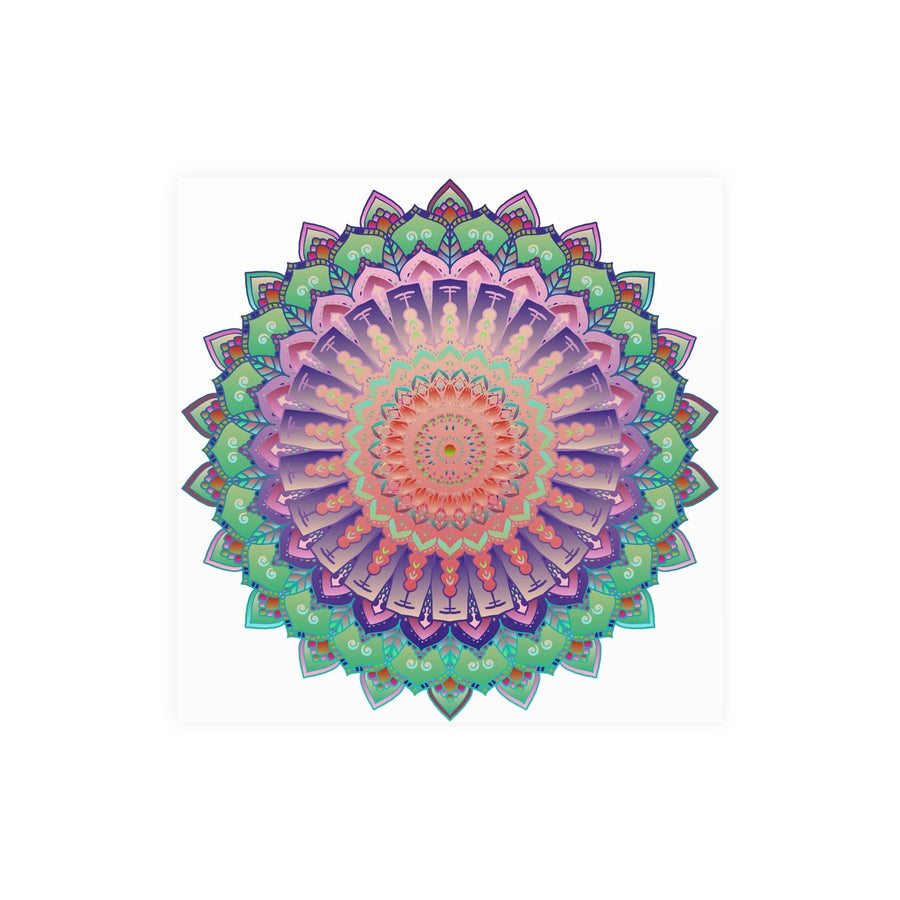 Vibrant Mandala Wall Art Poster - Colorful & Intricate Poster - Blululi