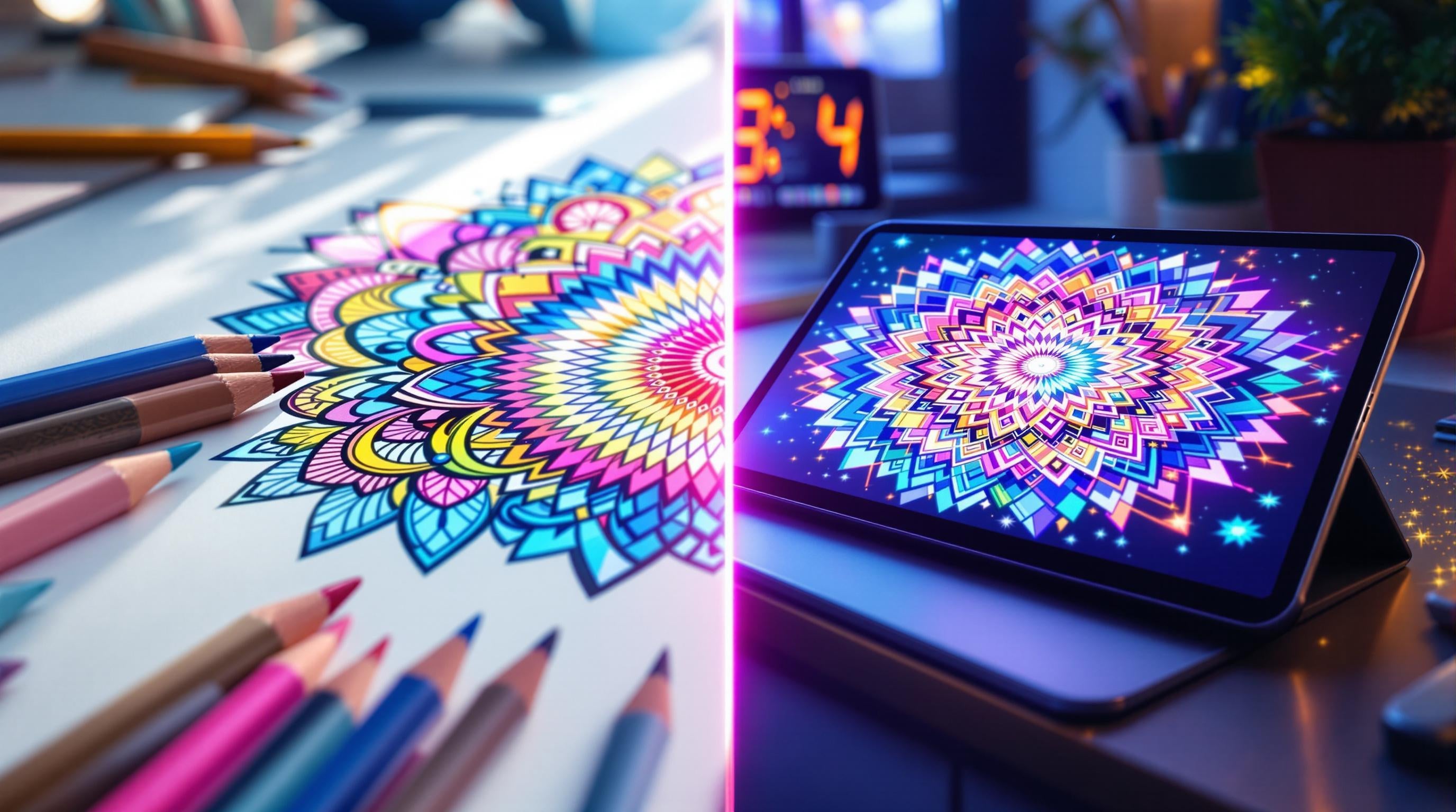 Digital vs Hand-Drawn Mandalas: A Complete Comparison