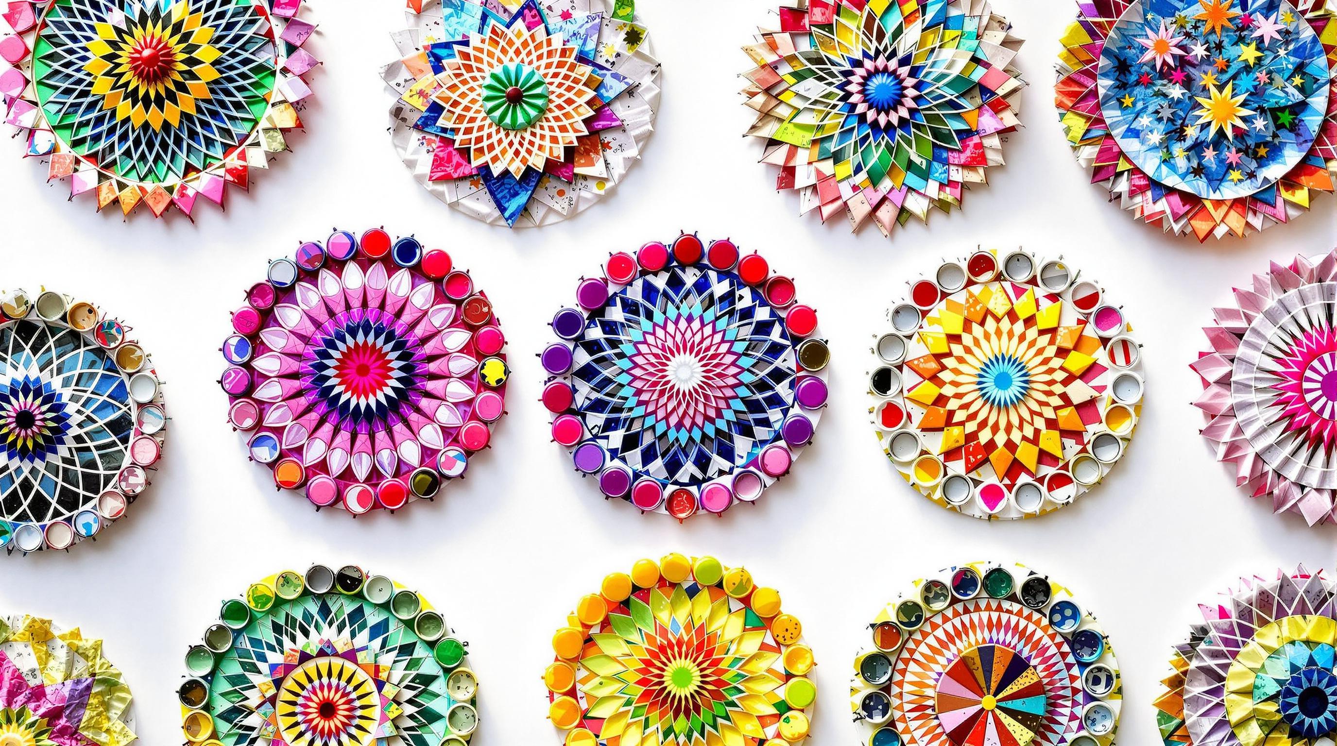 10 Mandala Art Ideas Using Recycled Materials