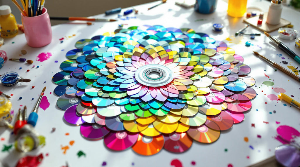 Wie man Mandala-Kunst mit alten CDs macht