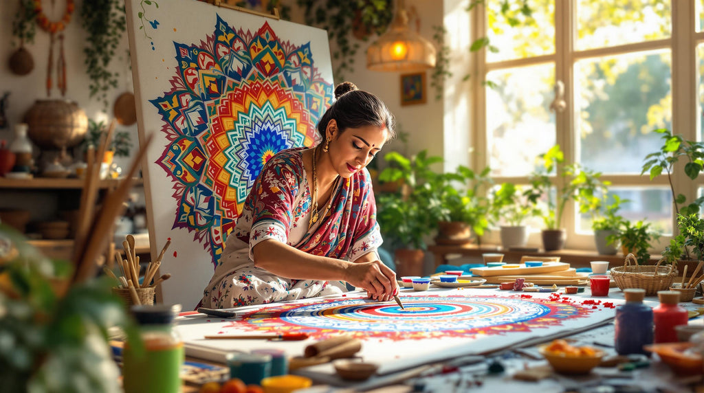 Fairer Handel in der Mandala-Kunstproduktion