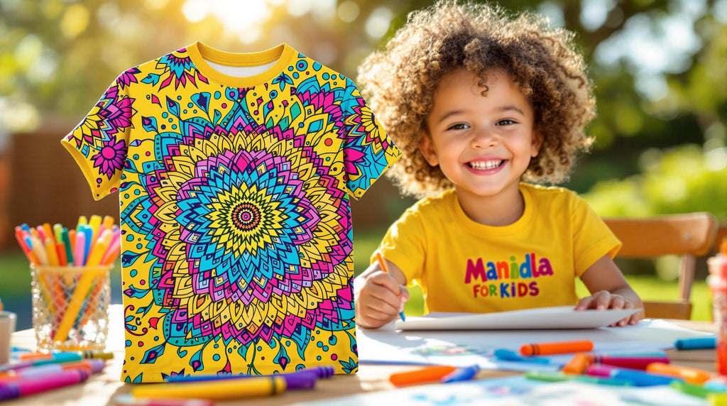 Come l'arte dei mandala aggiunge divertimento alle magliette per bambini
