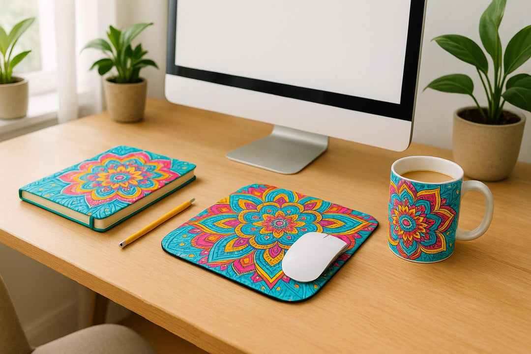 Brighten Your Desk: Mandala Touches for a More Creative Workspace
