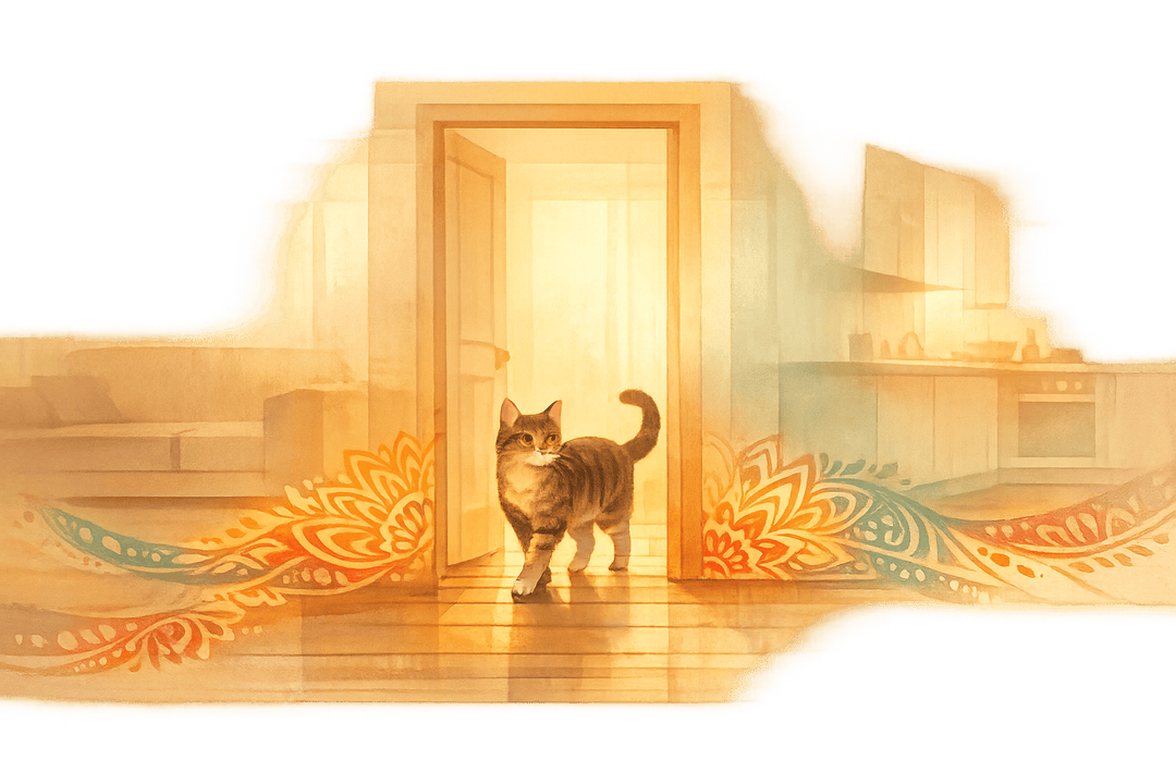 A Cat Moves Freely Where We Feel Divided