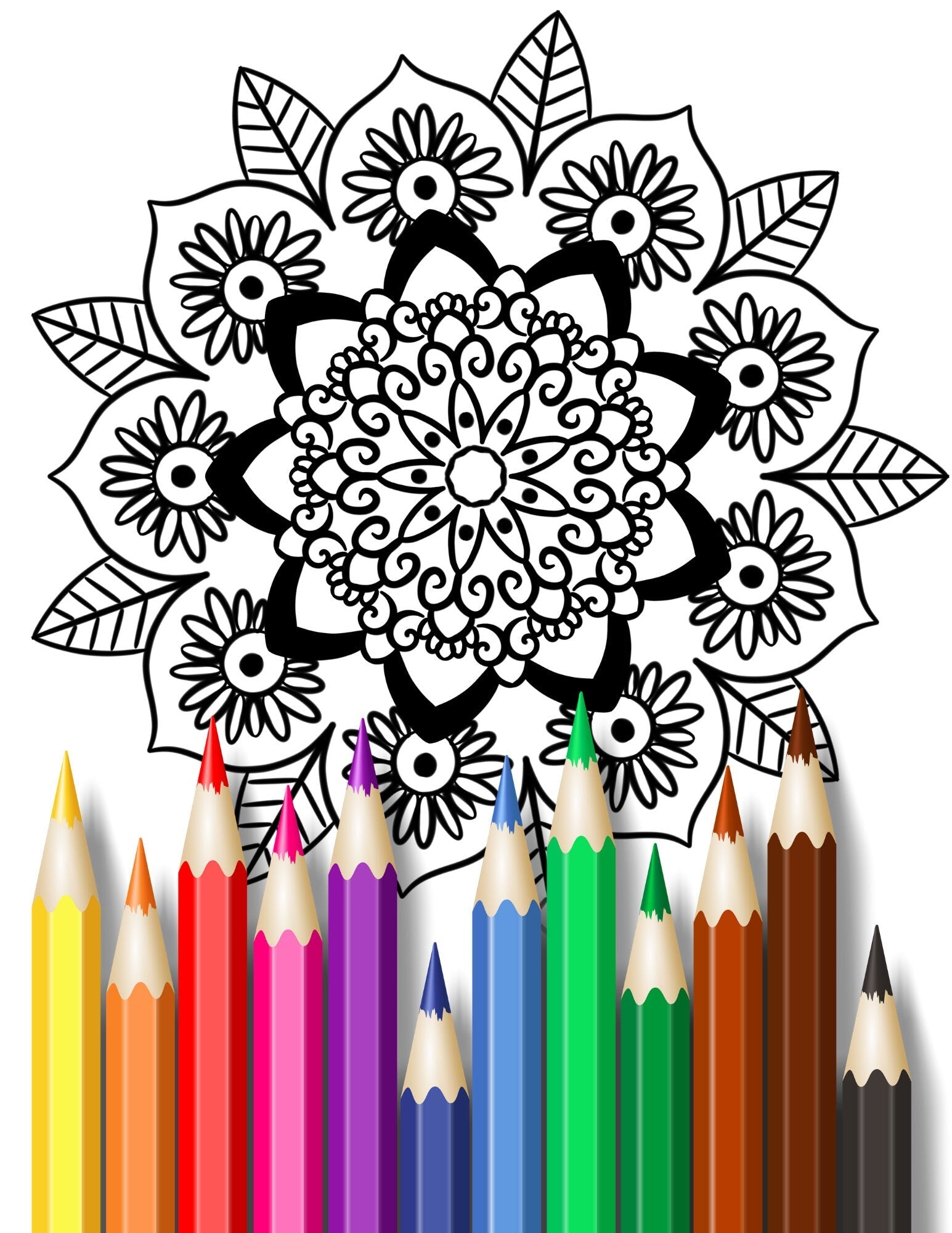 Mandala Doodle Art Coloring Pages for Relaxation