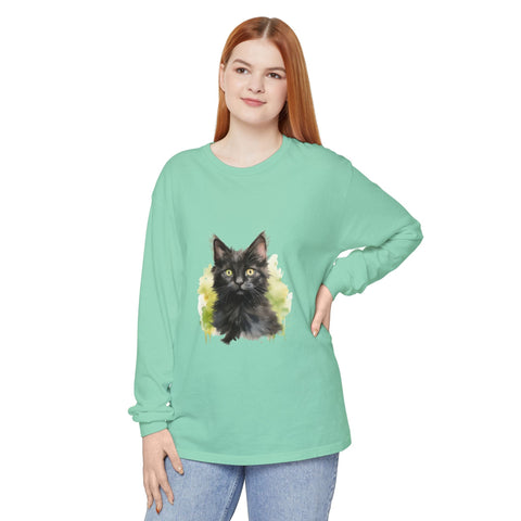 Cat Design Long Sleeve Tees