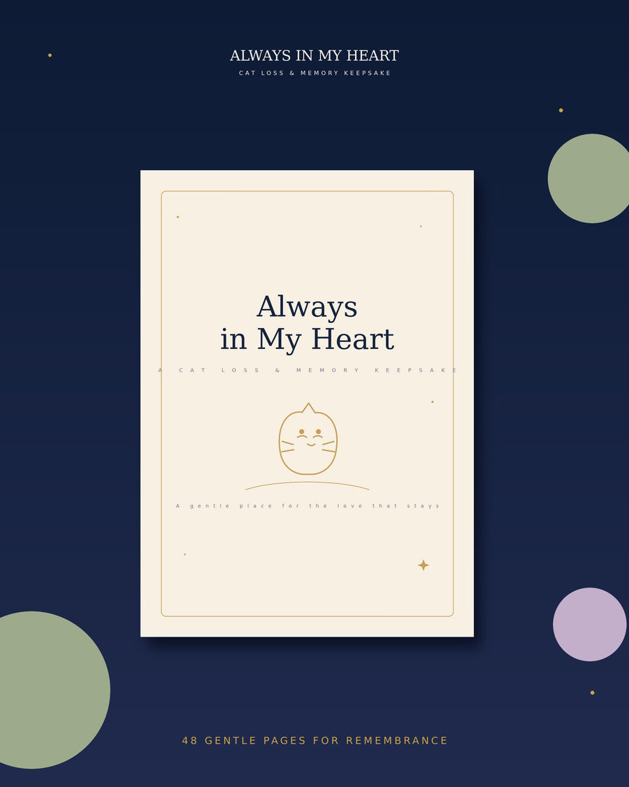 Always in My Heart Cat Loss and Memory Keepsake cover