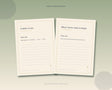 Letter and reflection pages inside the Cat Loss and Memory Keepsake