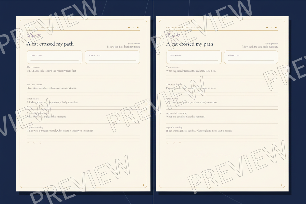 Two actual daily journal pages with structured writing space.