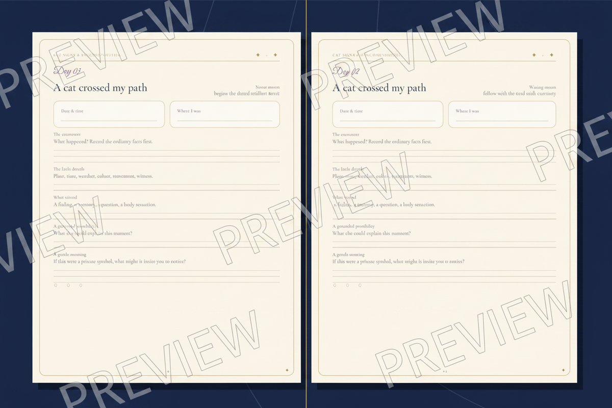 Two actual daily journal pages with structured writing space.