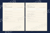 Two actual daily journal pages with structured writing space.