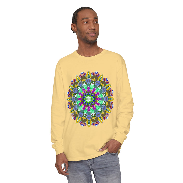 Colorful Mandala Long Sleeve T-Shirt - Spiritual Art 46