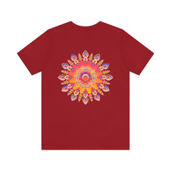 Vibrant Mandala Tee depicting intricate design of spiritual peace and harmony
