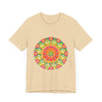 Vibrant Mandala Tee with intricate and colorful design, perfect for adding a pop of color to your wardrobe