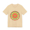 Vibrant Mandala Tee with intricate and colorful design, perfect for adding a pop of color to your wardrobe