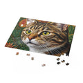 Tabby Cat Jigsaw Puzzle — Green-Eyed Cat (500 pcs)