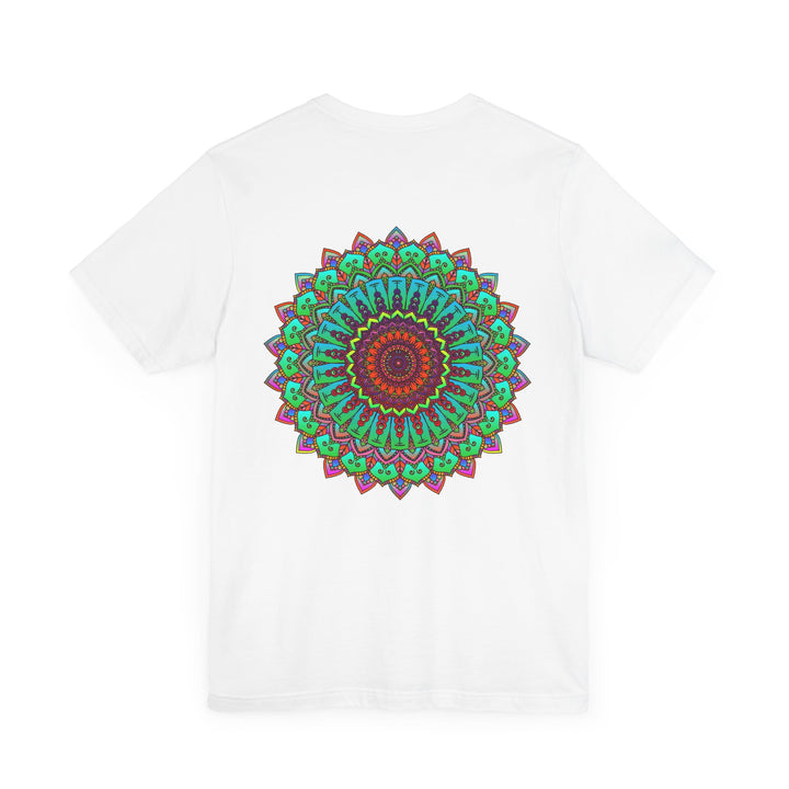 Vibrant Mandala Tee with intricate design promoting spiritual peace and harmony