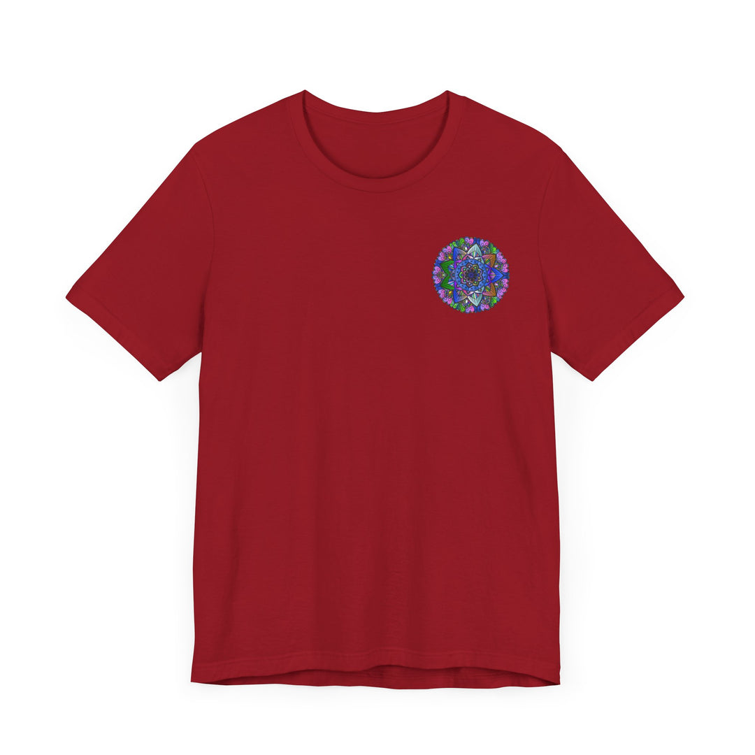 Vibrant mandala t-shirt featuring a beautiful spiritual peace design