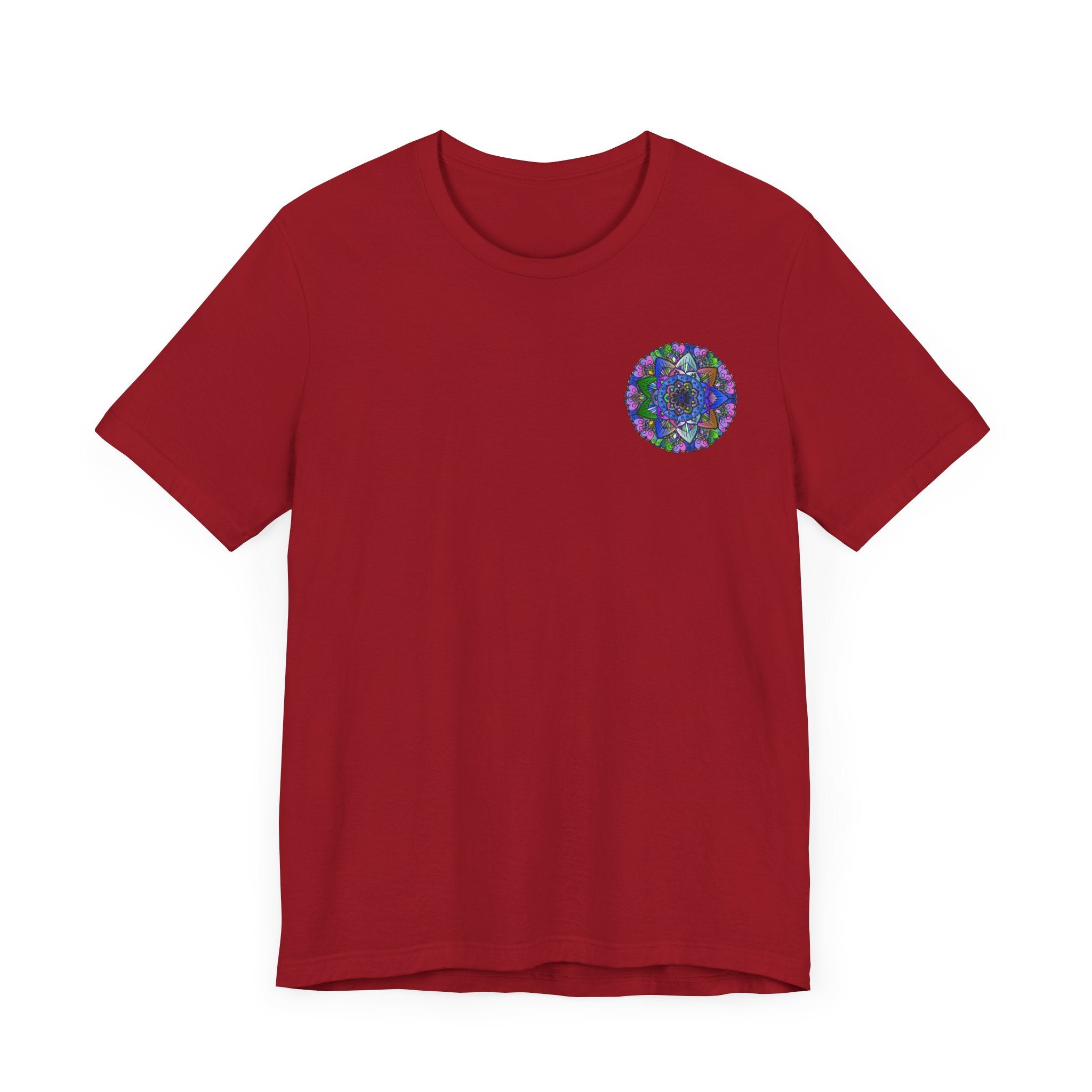 Vibrant mandala t-shirt featuring a beautiful spiritual peace design