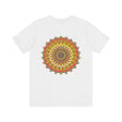 Vibrant Mandala Tee featuring intricate design representing peace and harmony