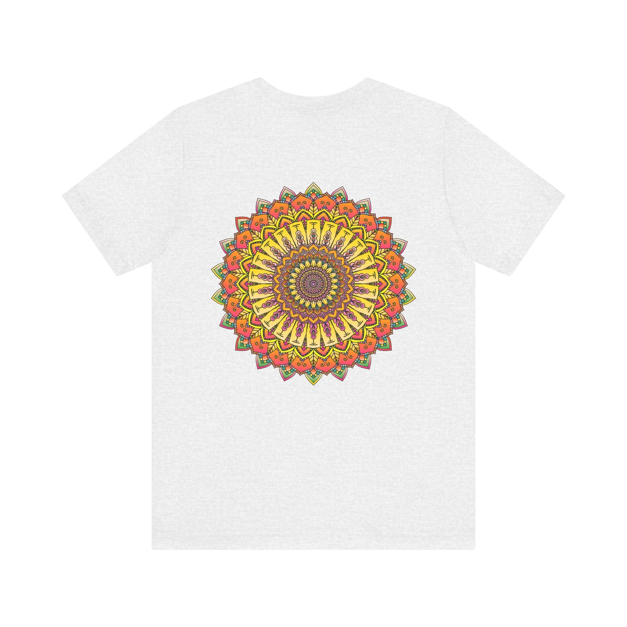 Vibrant Mandala Tee featuring intricate design representing peace and harmony