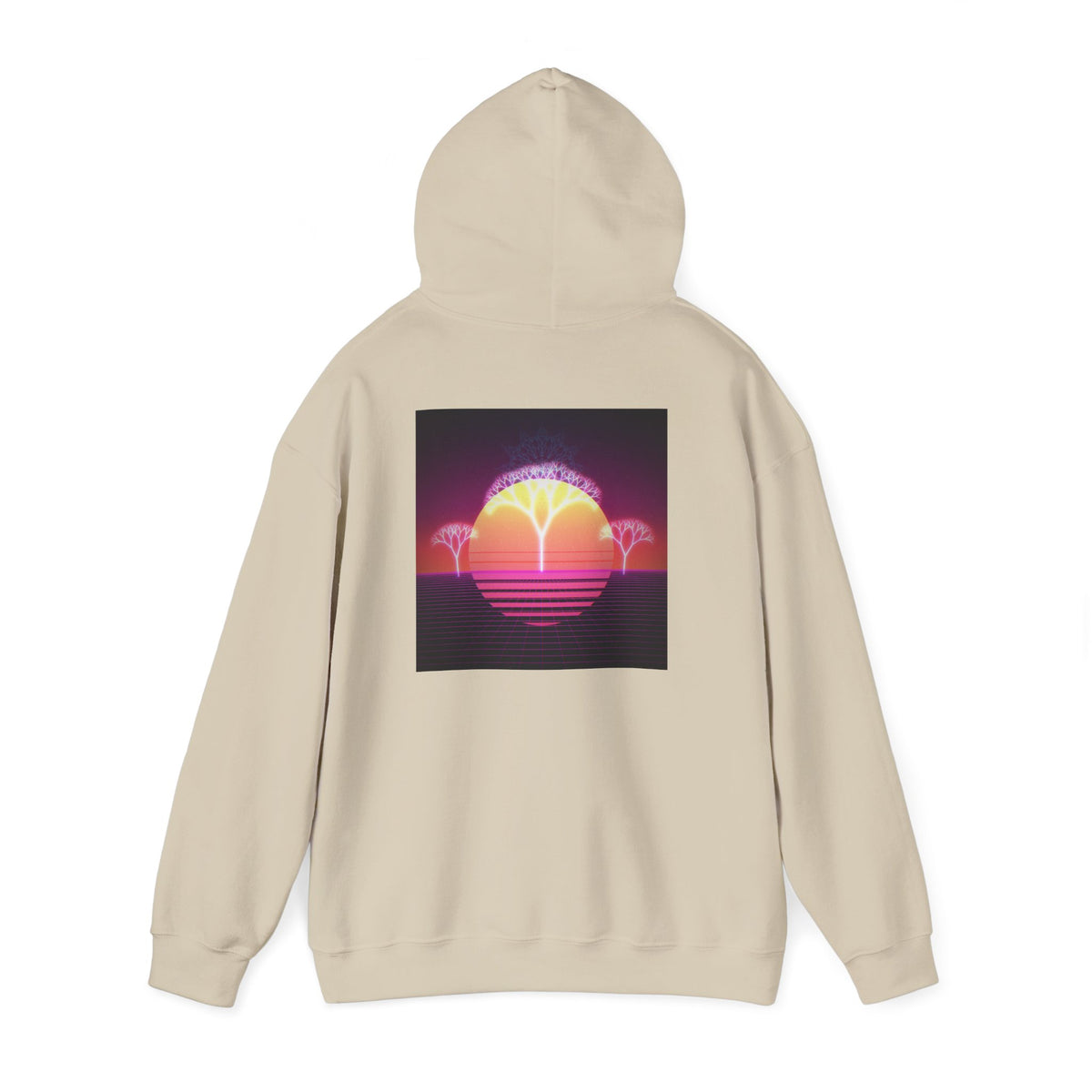 Felpa con cappuccio Retro Sunset Tree of Life
