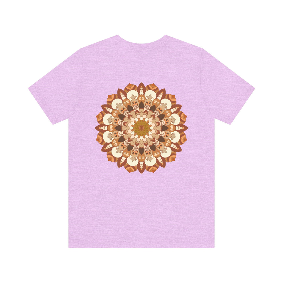 Beautiful mandala tee with intricate design symbolizing spiritual peace and harmony