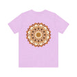 Beautiful mandala tee with intricate design symbolizing spiritual peace and harmony
