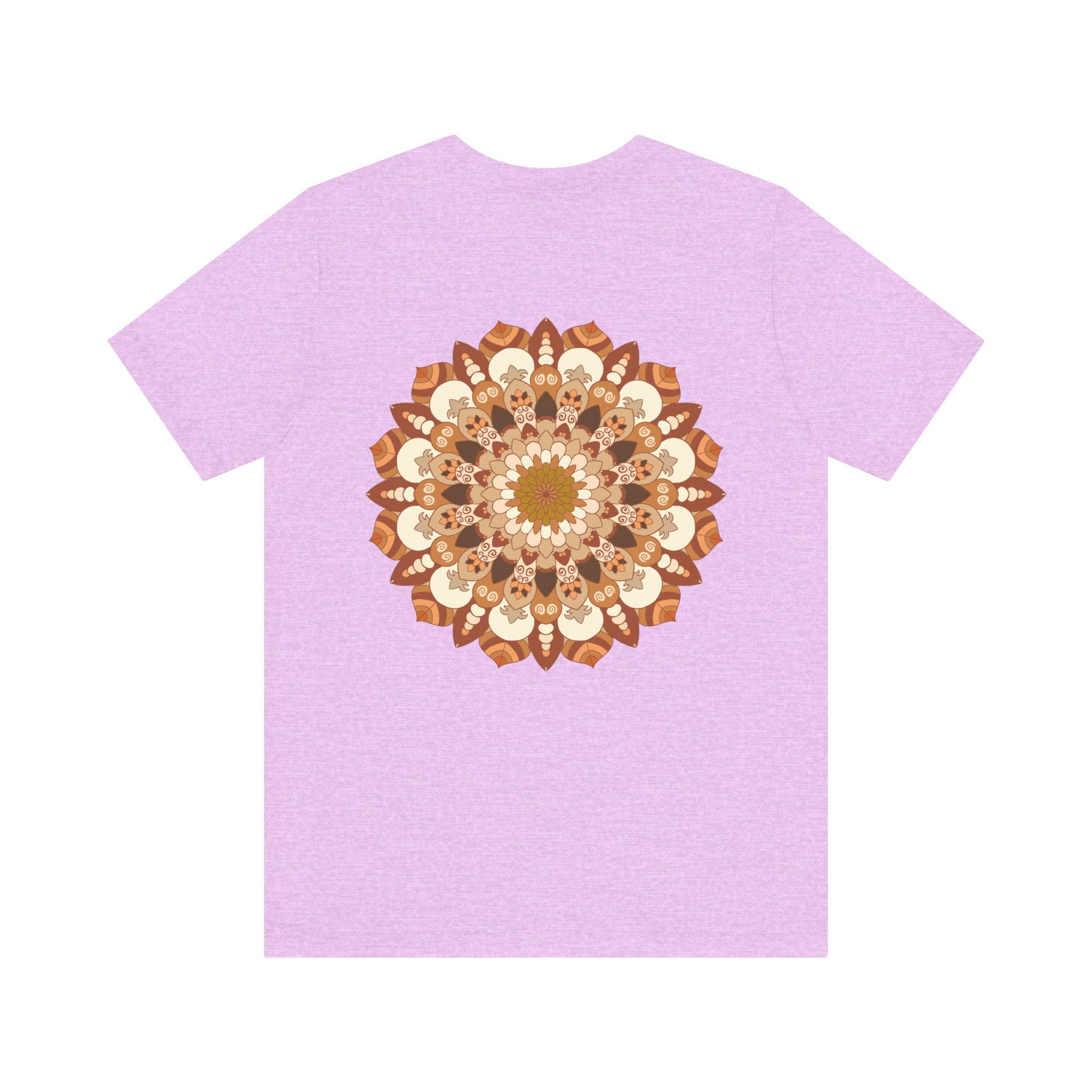 Beautiful mandala tee with intricate design symbolizing spiritual peace and harmony