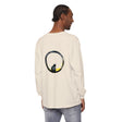 Black Cat Moon Glow Long Sleeve T-Shirt, featuring a majestic feline under a glowing moon, perfect for spooky nights out
