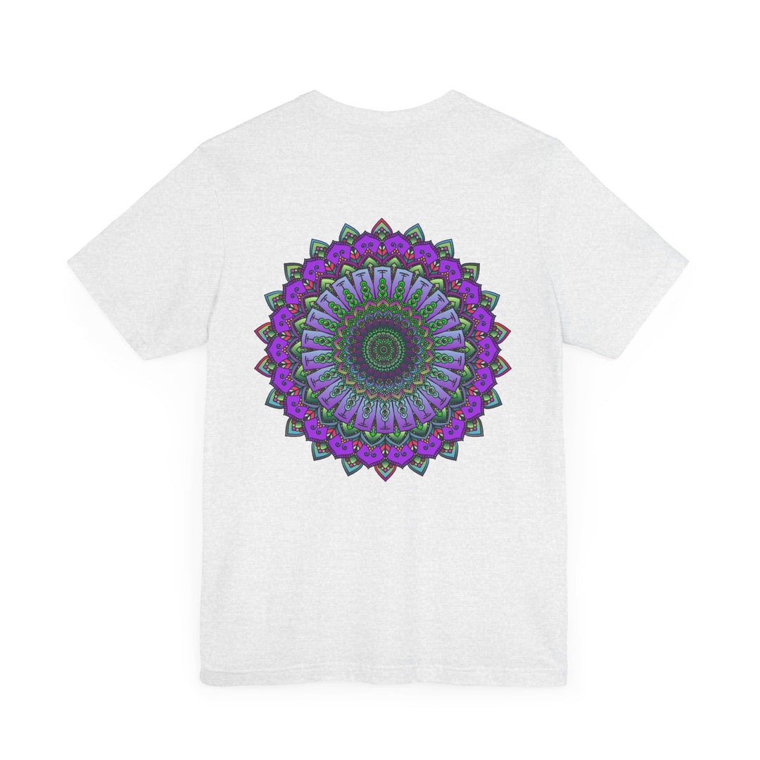 Colorful mandala tee featuring intricate designs for spiritual peace and harmony