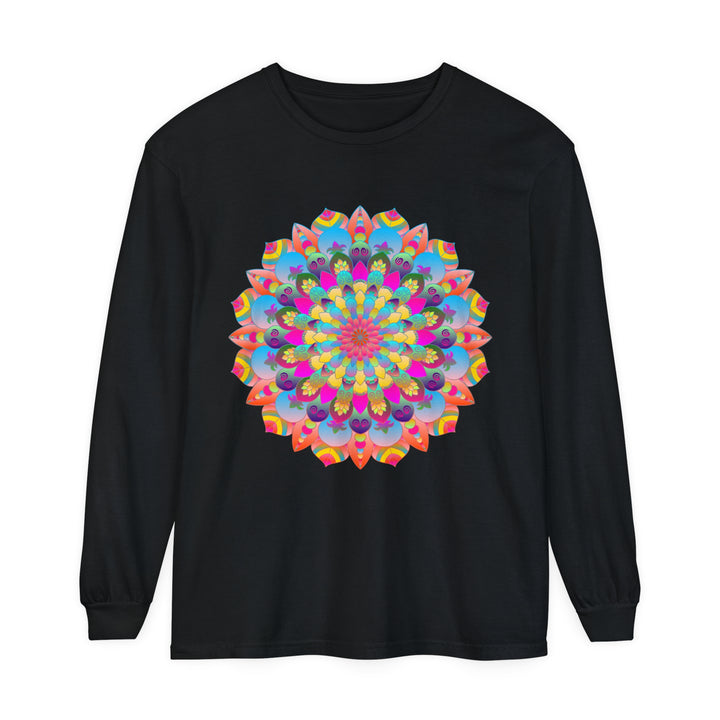 Colorful Mandala Long Sleeve T-Shirt - Psychedelic Art 11