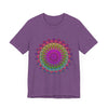 Vibrant Mandala Tee featuring colorful and intricate spiritual art design