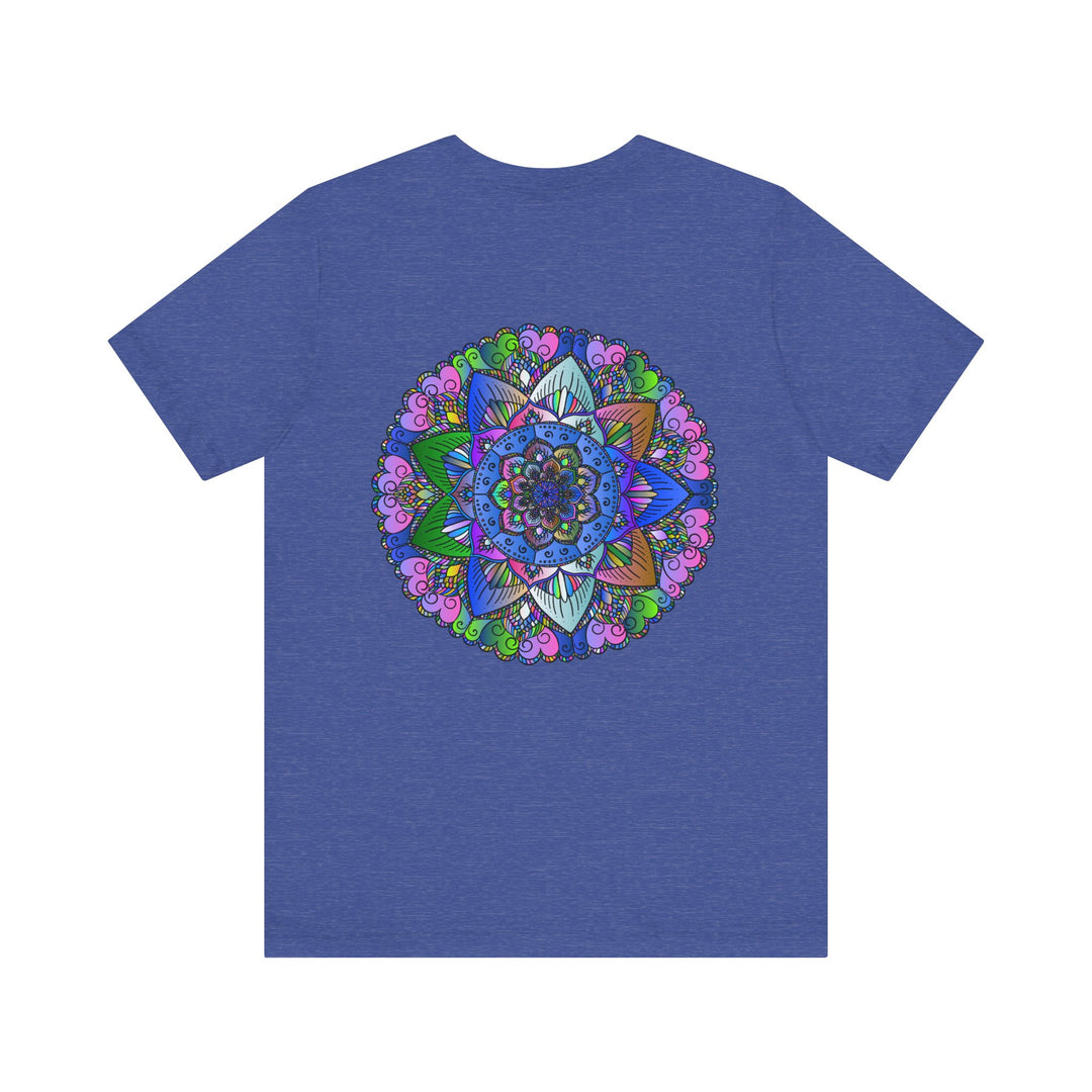 Vibrant Mandala T-Shirt in soothing earth tones with a peaceful and serene mandala design