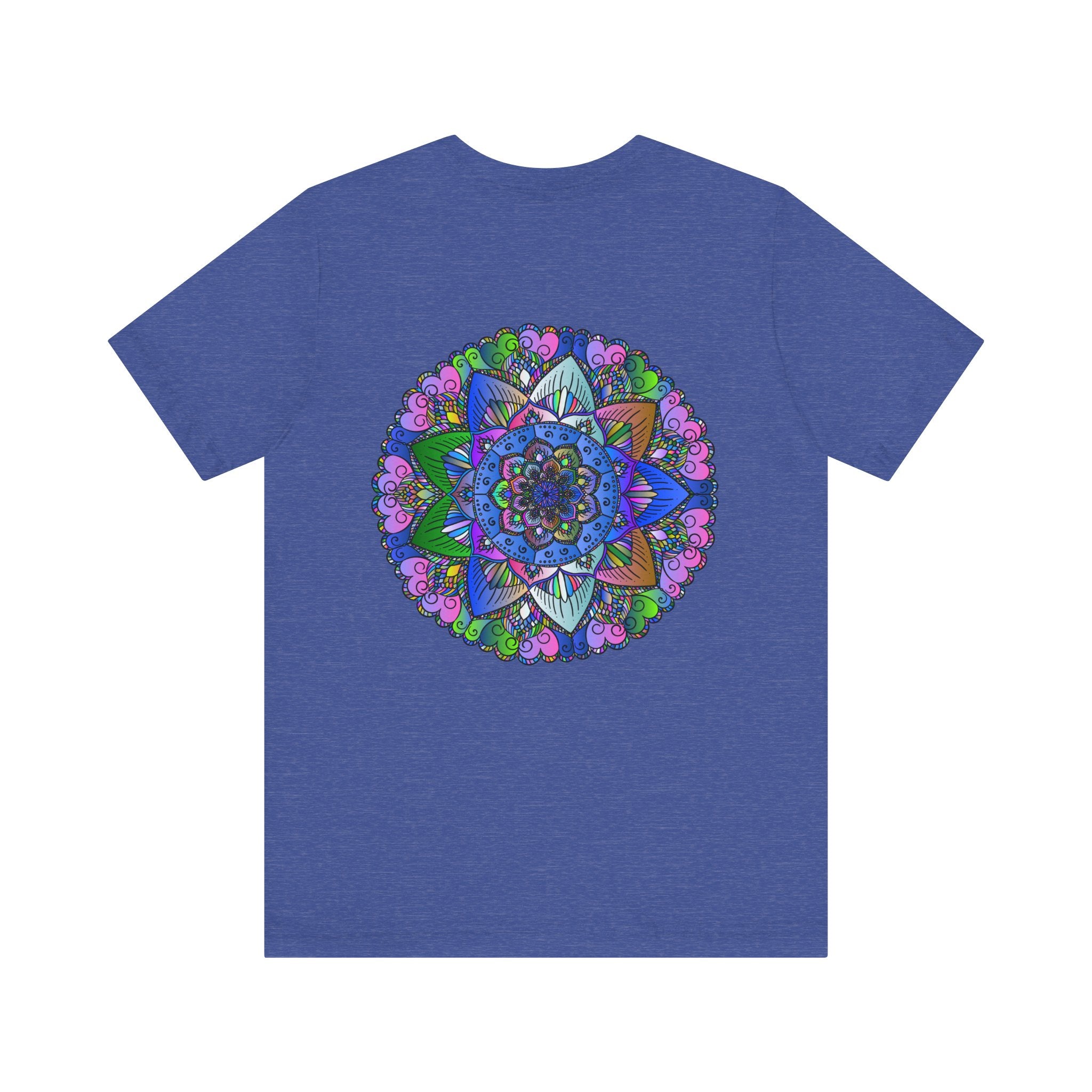 Vibrant Mandala T-Shirt in soothing earth tones with a peaceful and serene mandala design