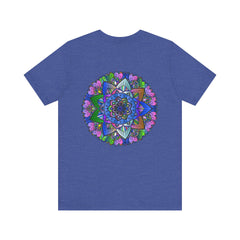 Vibrant Mandala T-Shirt in soothing earth tones with a peaceful and serene mandala design