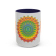  Detailed and vibrant mandala design on a sturdy coffee mug