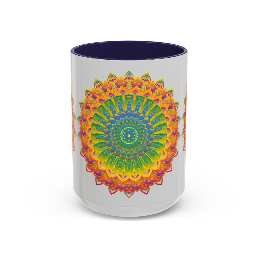  Detailed and vibrant mandala design on a sturdy coffee mug