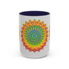  Detailed and vibrant mandala design on a sturdy coffee mug