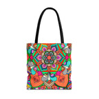 Colorful Mandala Tote Bag — Vibrant Boho All-Over Print Beach & Market Tote